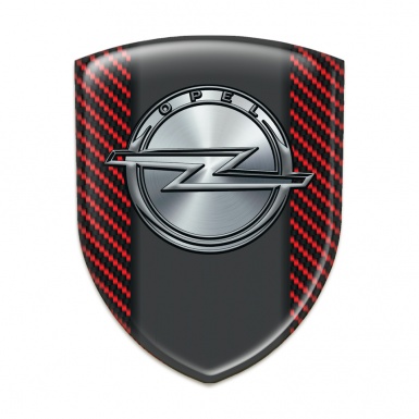 Opel Tuning Badge  Red Carbon Version 