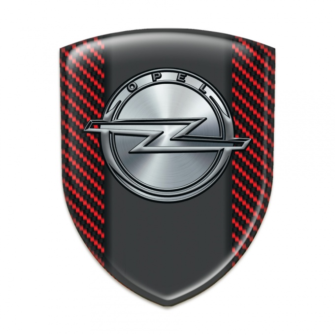 Opel Tuning Badge  Red Carbon Version 