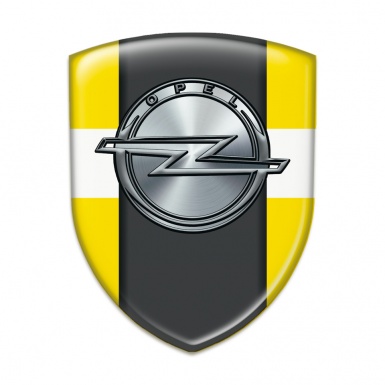 Opel Logo Emblem Yellow with White Band Version 