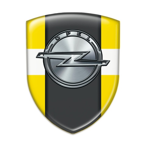 Opel Logo Emblem Yellow with White Band Version 