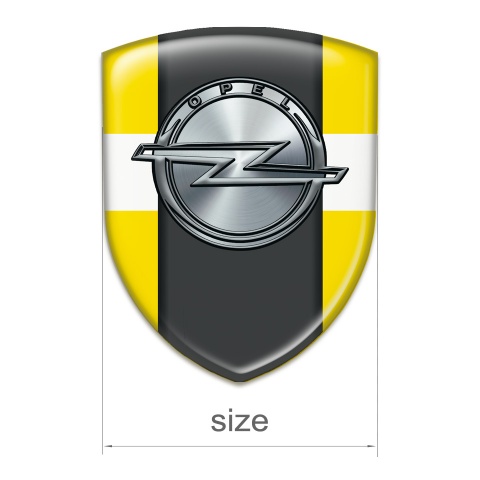 Opel Logo Emblem Yellow with White Band Version 