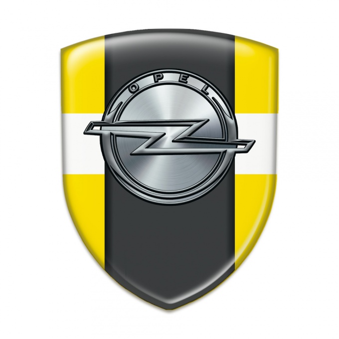 Opel Logo Emblem Yellow with White Band Version 