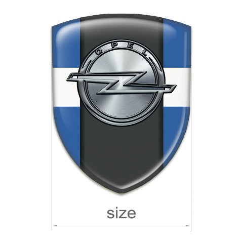 Opel Tuning Emblem Blue with White Band version 