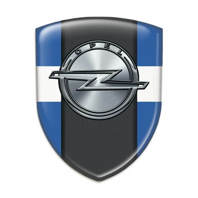 Opel Tuning Emblem Blue with White Band version 