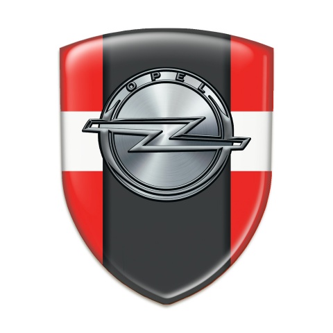Opel Self Adhesive Emblem Logo Red with White Band Version 