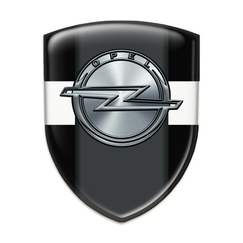 Opel Silicone Emblem Black with White Band Version 