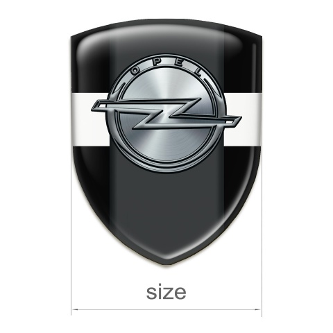 Opel Silicone Emblem Black with White Band Version 