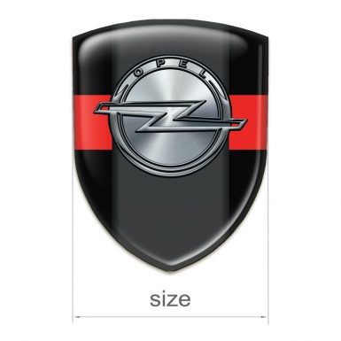 Opel Resin Sticker Black with Red Band Version 