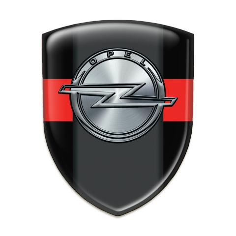 Opel Resin Sticker Black with Red Band Version 
