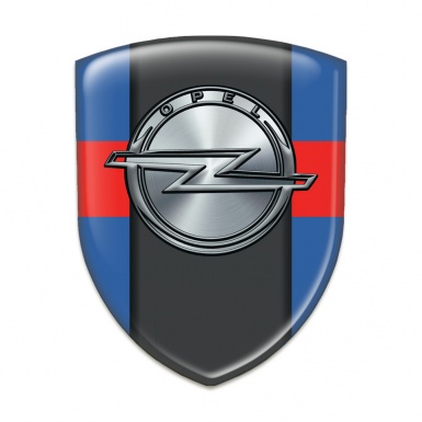 Opel Emblem Exterior Blue with Red Band Version 