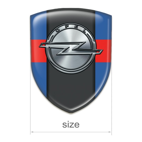 Opel Emblem Exterior Blue with Red Band Version 