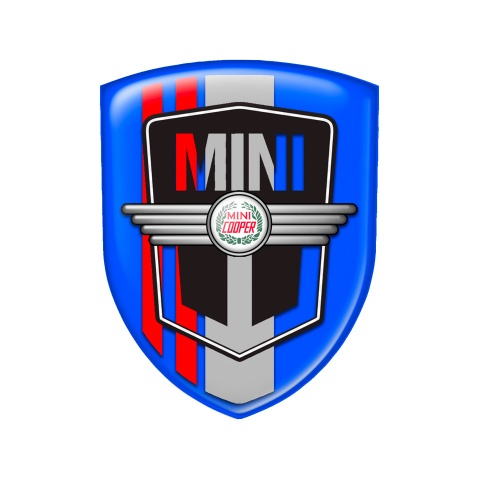Mini Cooper Shield Emblem Silicone Navy Line Edition