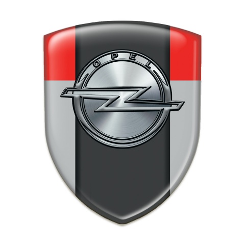 Opel Tuning Badge Grey Red Version 