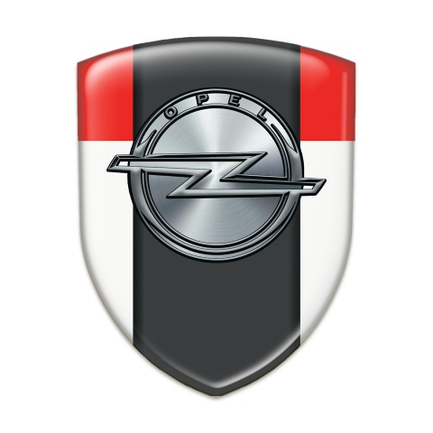 Opel Car Accessories Badge White Red Version 