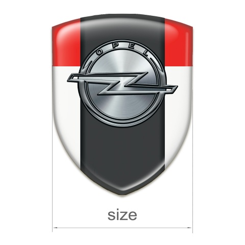 Opel Car Accessories Badge White Red Version 