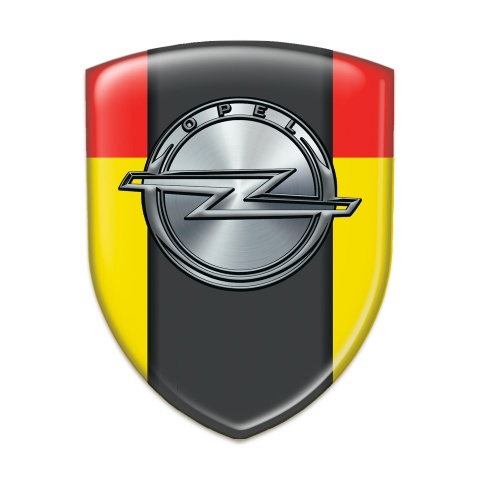 Opel Self Adhesive Car logo Emblem Yellow Red Version 