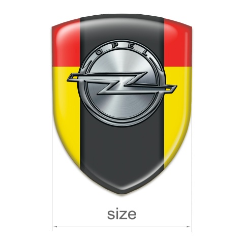 Opel Self Adhesive Car logo Emblem Yellow Red Version 