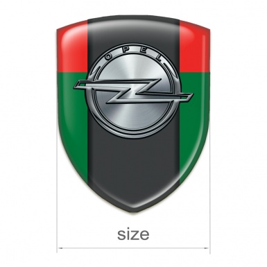 Opel Silicone Car Decal Badge Green Red Version 