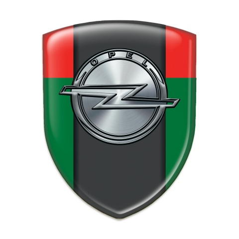 Opel Silicone Car Decal Badge Green Red Version 