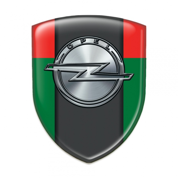 Opel Silicone Car Decal Badge Green Red Version 