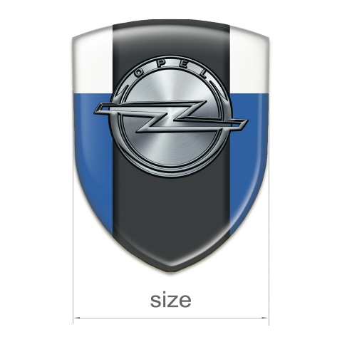 Opel Auto Emblem Blue White Version 