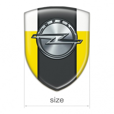 Opel Emblem Badge Logo Yellow White Version 