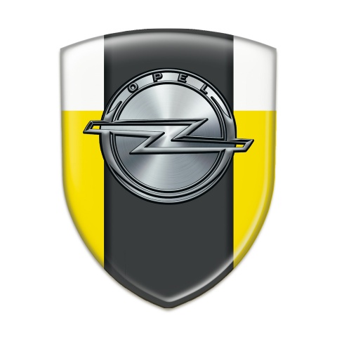 Opel Emblem Badge Logo Yellow White Version 