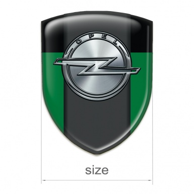 Opel Domed Emblem Green Black Version 