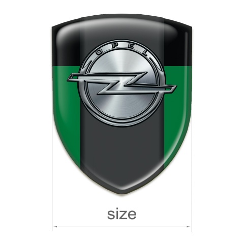 Opel Domed Emblem Green Black Version 