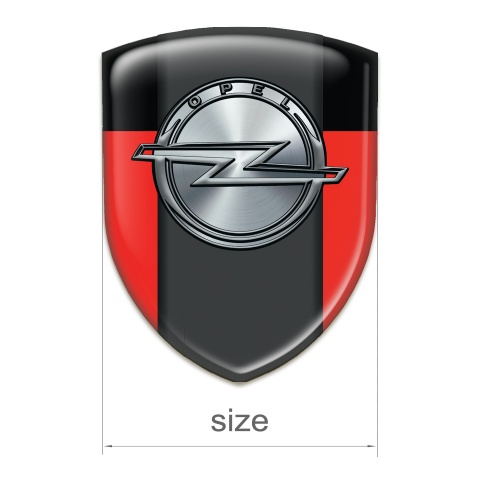 Opel Silicone Emblem red Black Version 