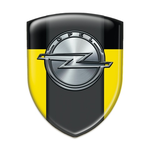 Opel 3D Gel Emblem Yellow Black Version 