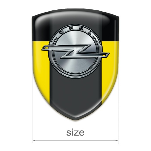Opel 3D Gel Emblem Yellow Black Version 