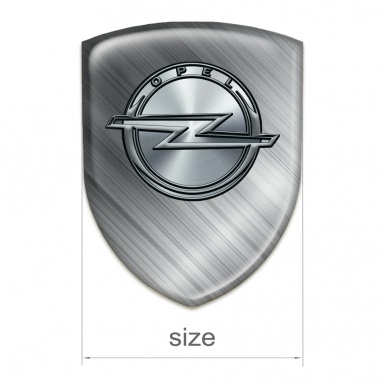 Opel Auto Emblem Racing Edition Brushed Metal Effect 
