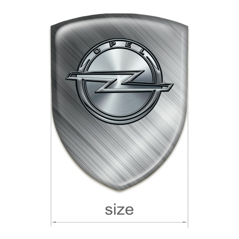 Opel Auto Emblem Racing Edition Brushed Metal Effect 