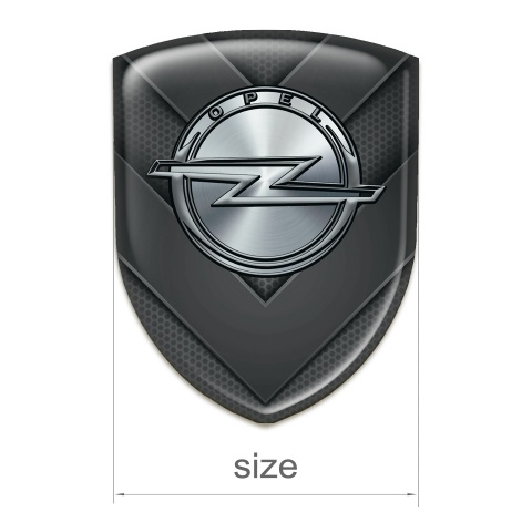 Opel Emblem Badge Logo Dark V Shape Details Design 