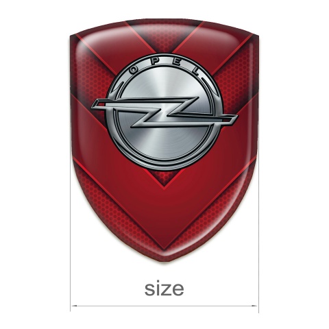 Opel Logo Emblem Red V Shape Details 
