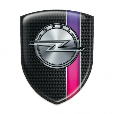 Opel Tuning Emblem Dark Base with Purple Band 