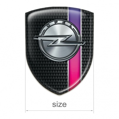 Opel Tuning Emblem Dark Base with Purple Band 