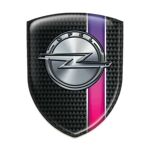 Opel Tuning Emblem Dark Base with Purple Band 