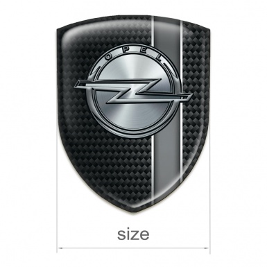Opel Self Adhesive Emblem Logo Dark Base with Grey Band 