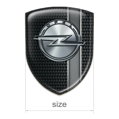 Opel Self Adhesive Emblem Logo Dark Base with Grey Band 