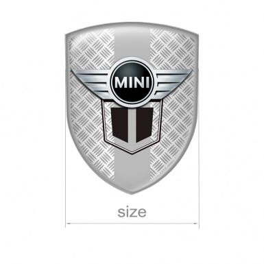 Mini Cooper Shield Emblem Silicone Grey Steel Edition