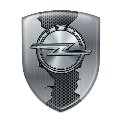 Opel Emblem Badge Logo Torn Metal Effect 