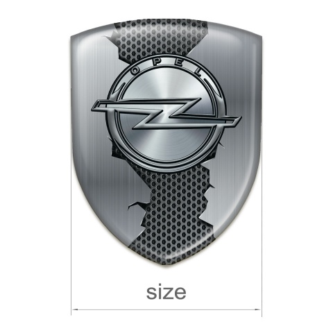 Opel Emblem Badge Logo Torn Metal Effect 