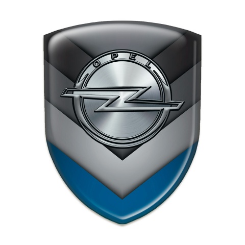 Opel Tuning Emblem Grey Blue Elements Design 