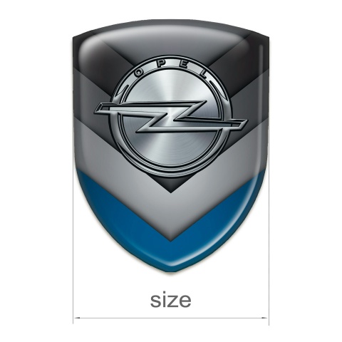 Opel Tuning Emblem Grey Blue Elements Design 