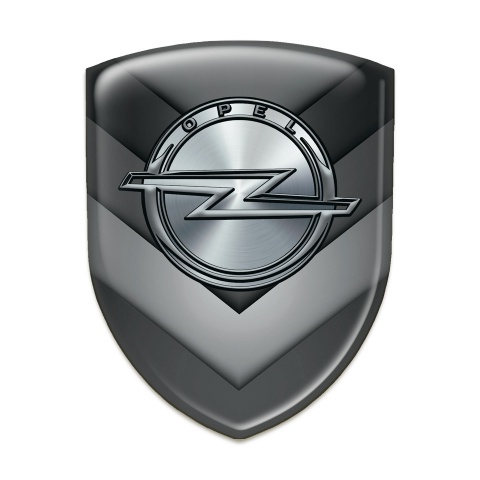 Opel Domed Emblem Gray Shades Details Design 