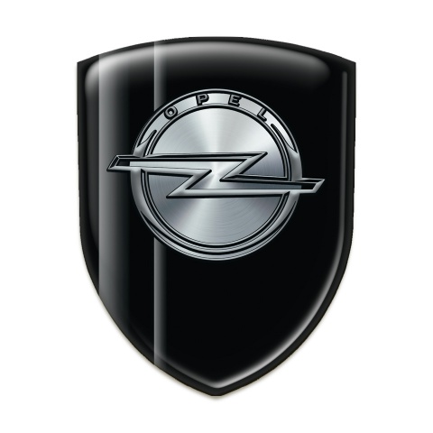 Opel Silicone Emblem Black Base with Grey Lines 