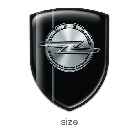 Opel Silicone Emblem Black Base with Grey Lines 