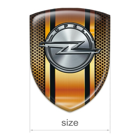 Opel Resin Sticker Copper Grid Design 